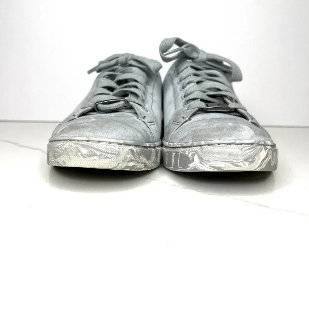 Frye Ivy Blue Ice Gray Nubuck Leather Sneakers Comfort Y2K Outsoles $178 Lace up